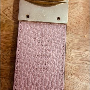 Women reversible Gucci belt Pink and Black